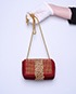Christian Louboutin Sweet Charity Spiked Mini Crossbody Velvet/Pony Hair G, back view